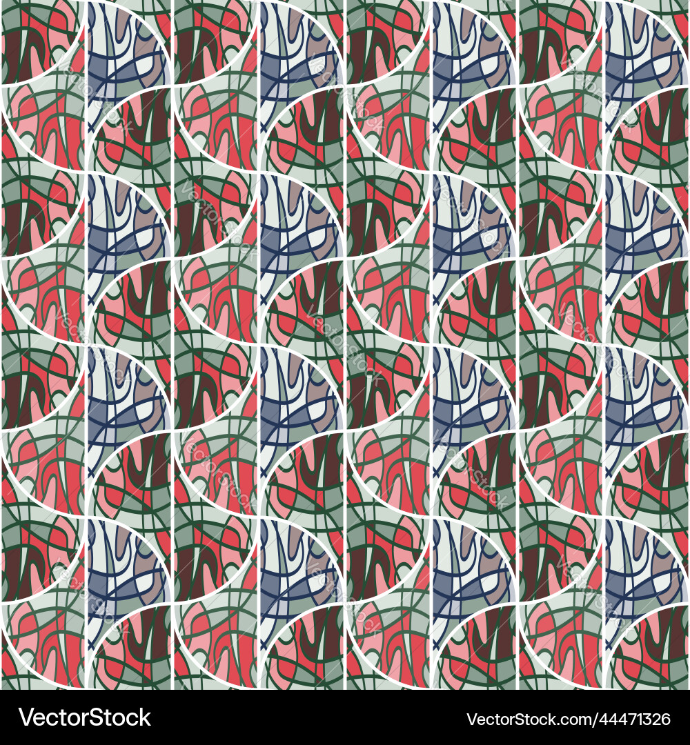 Seamless pattern in the form of a mosaic retro Seamless pattern in the form of a mosaic retro vector image