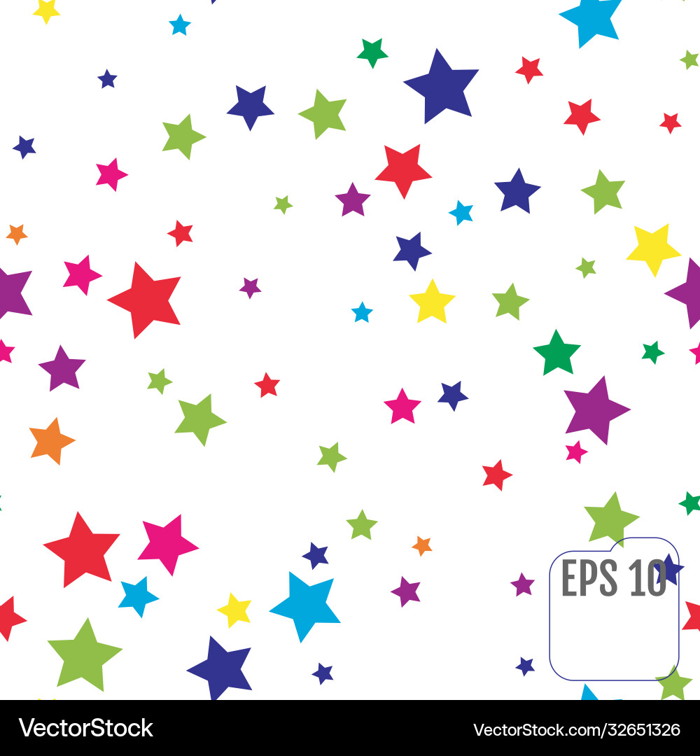Seamless pattern with colorful stars Seamless pattern with colorful stars Vector Image