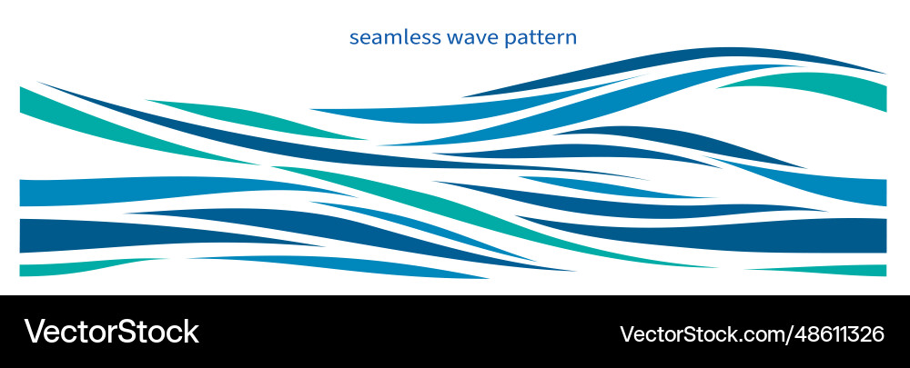 Seamless wavy curve wave free form Vector Image