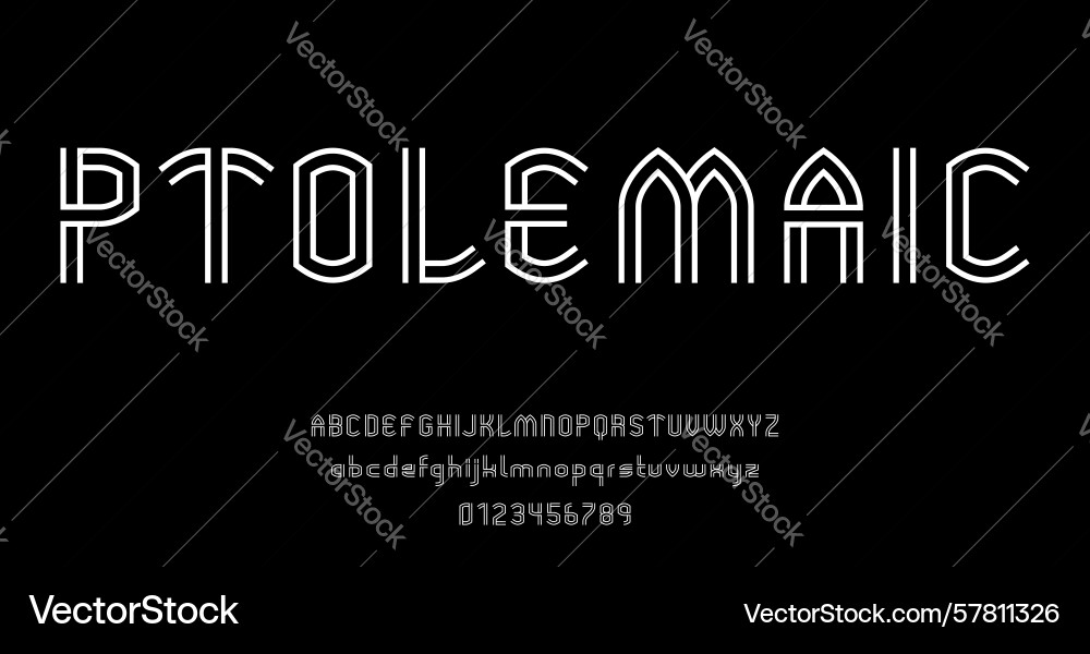 Set of alphabets font letters and numbers Set of alphabets font letters and numbers vector image