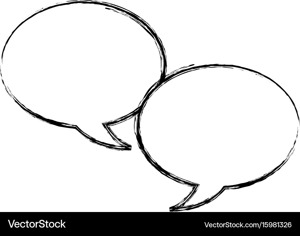 Speech bubble message chat dialog conversation Vector Image