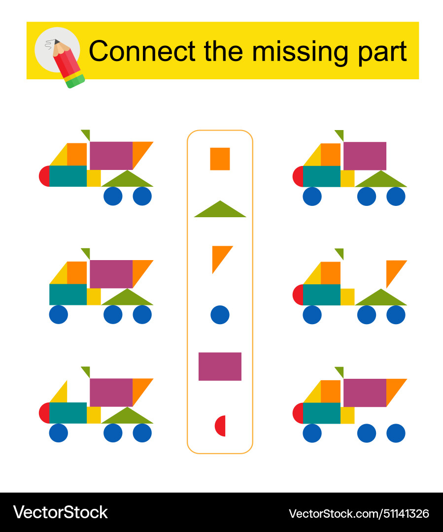 Task for the development of attention and logic Task for the development of attention and logic vector image