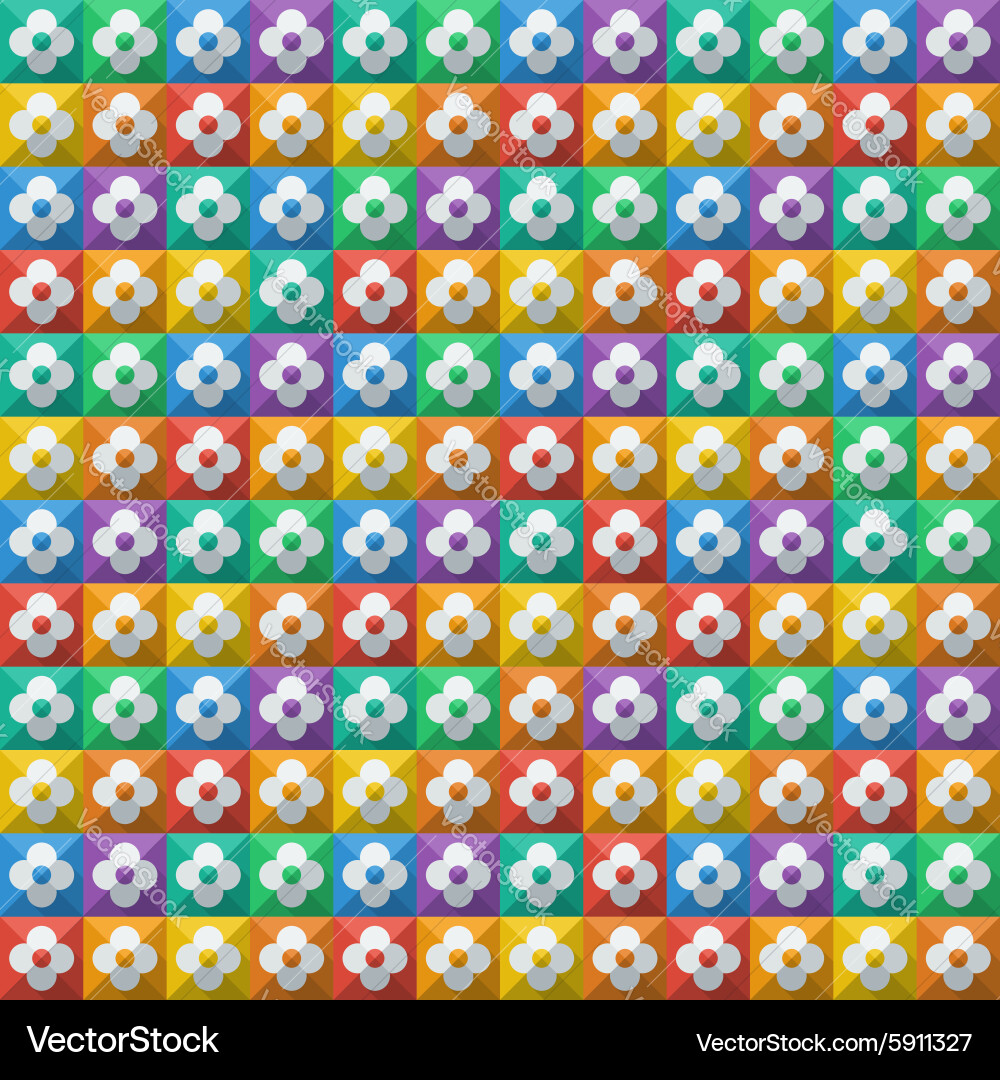 Abstract geometric pattern colorful squares vector image
