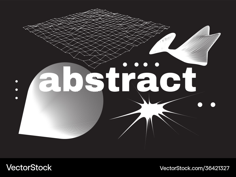 Abstract geometric shapes set transition effect vector image