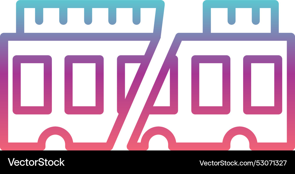 Broken ram line gradient design Vector Image