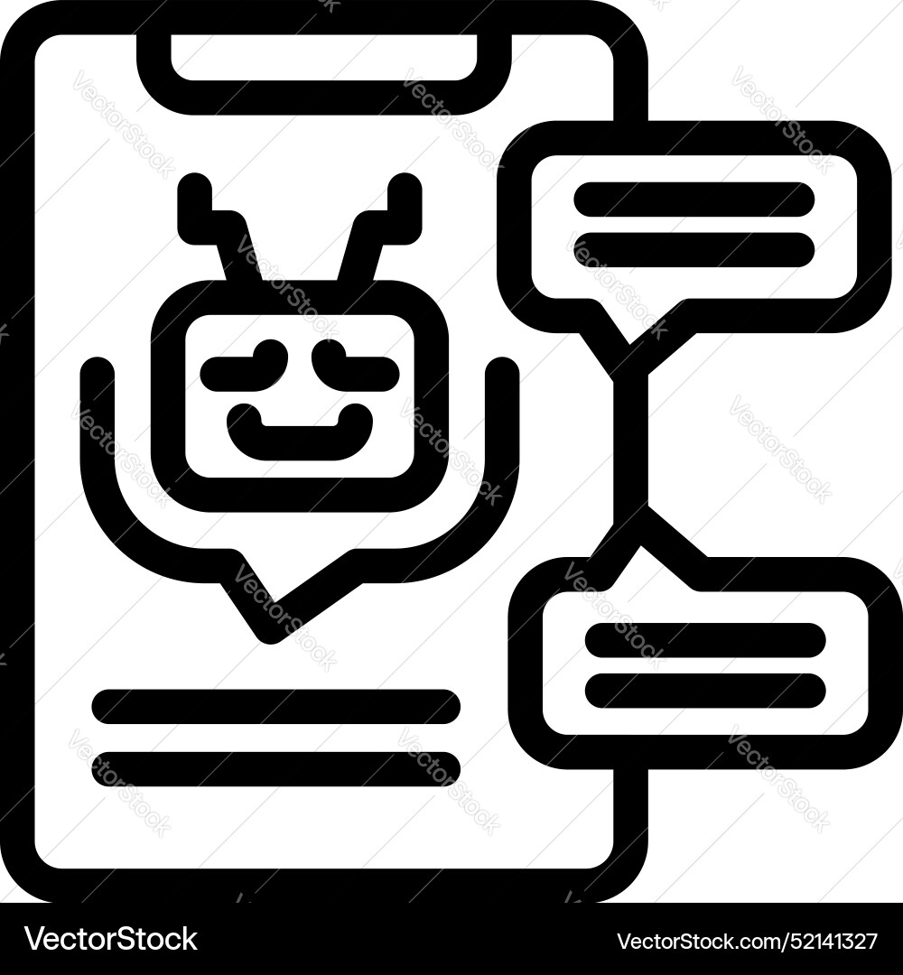Chatbot giving support online using mobile app Chatbot giving support online using mobile app vector image