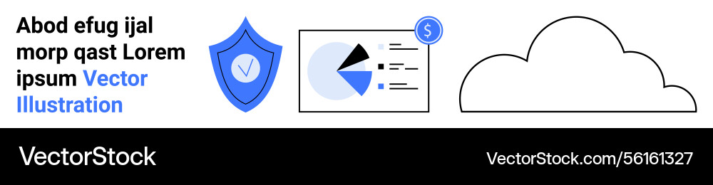 Data security and cloud analytics with shield Data security and cloud analytics with shield vector image