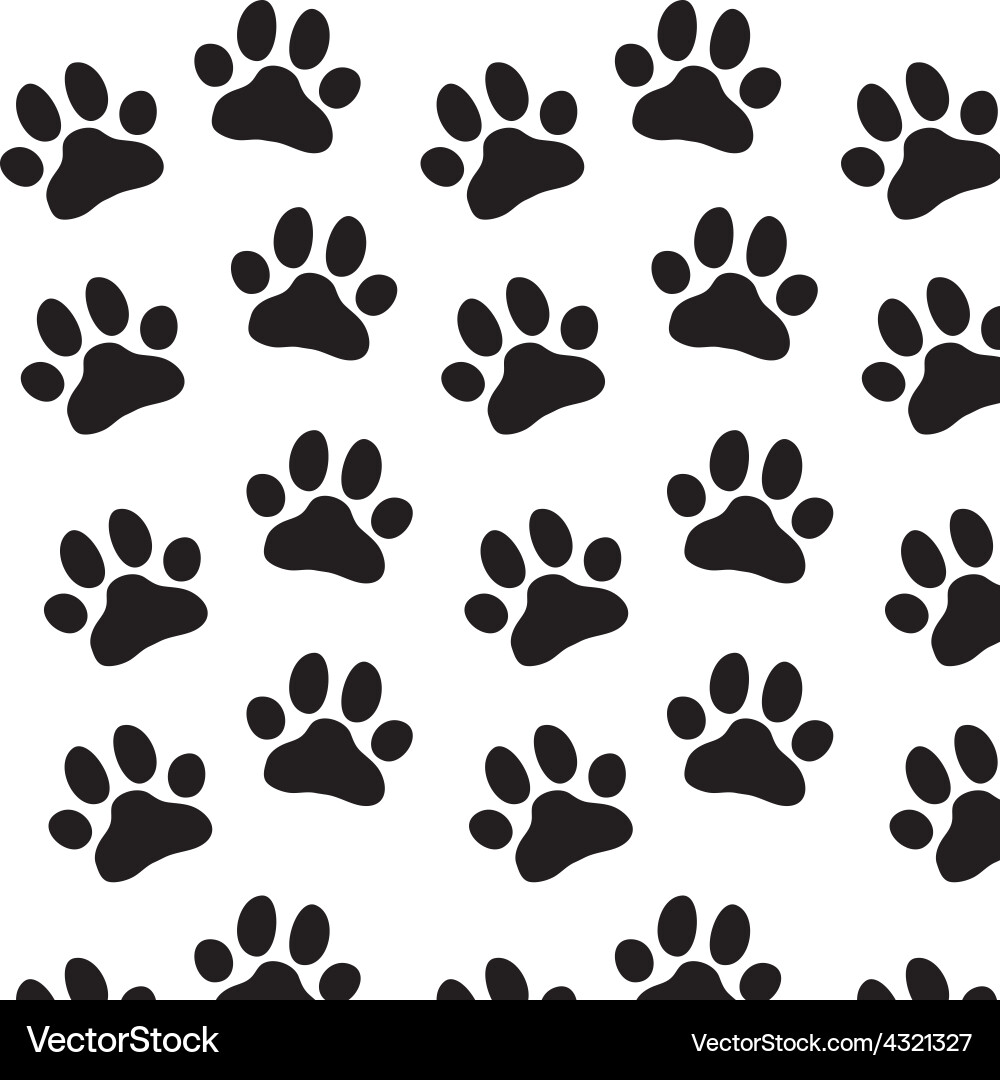 Paw Print Pattern - Zoo Style vector image