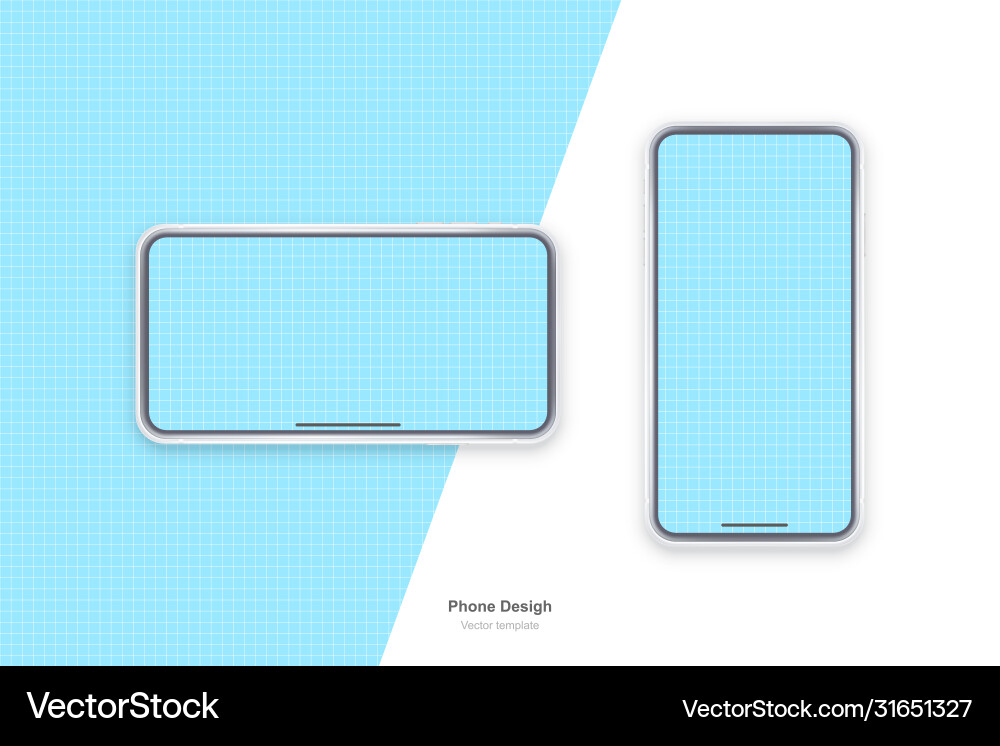 Phone realistic template mock up with empty Phone realistic template mock up with empty vector image