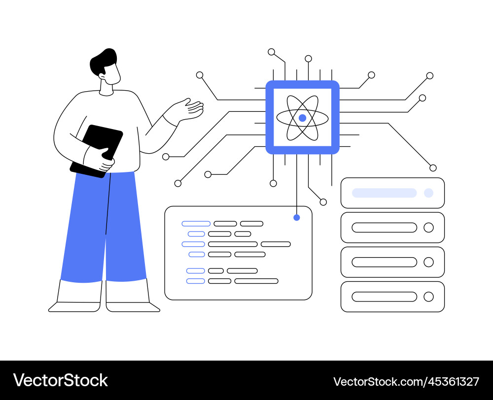 Quantum Computing Abstract vector image