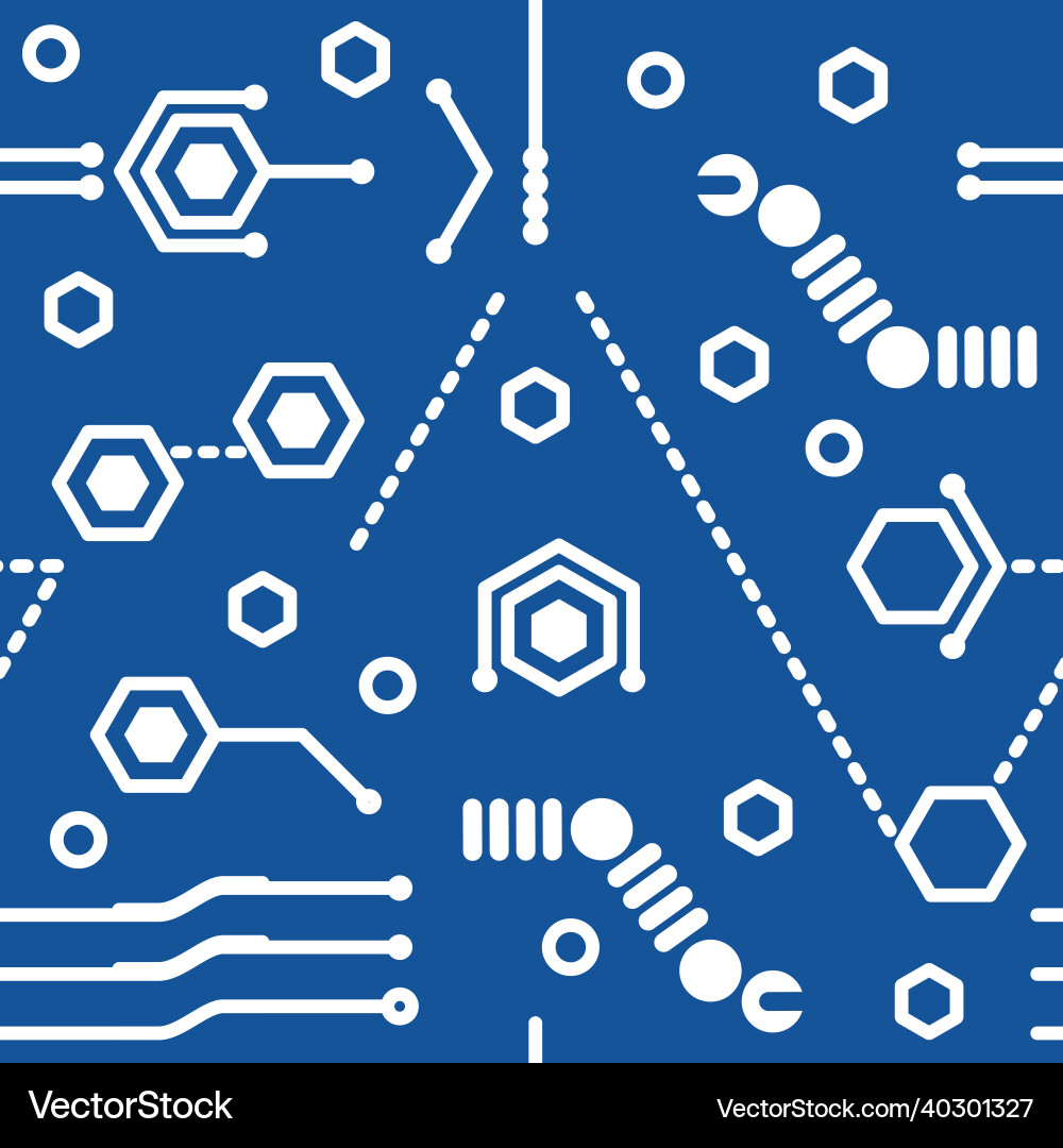 Robot hand pattern science abstract flat vector image