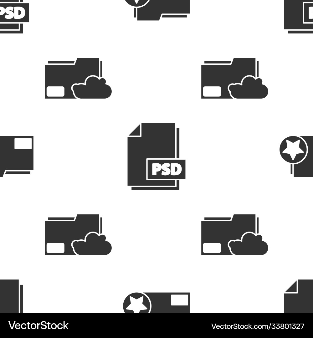 Set document folder with star psd file Set document folder with star psd file vector image