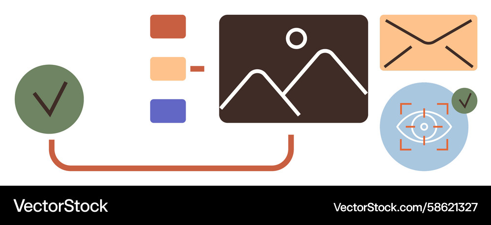 Task Management Workflow with Checklist Vector Image