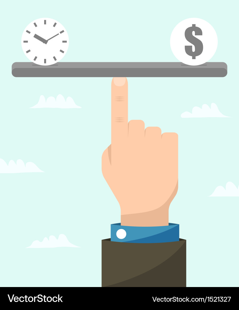 Time and Money Concept Royalty Free Vector Image
