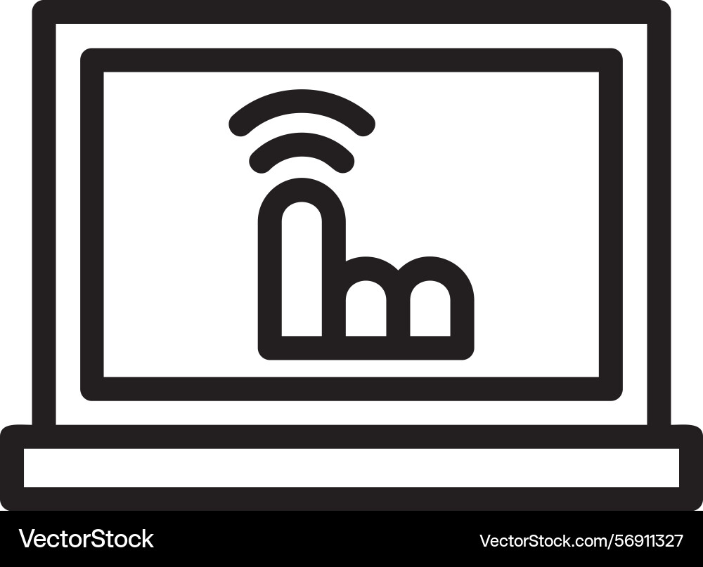 Touchscreen linear style icon design vector image