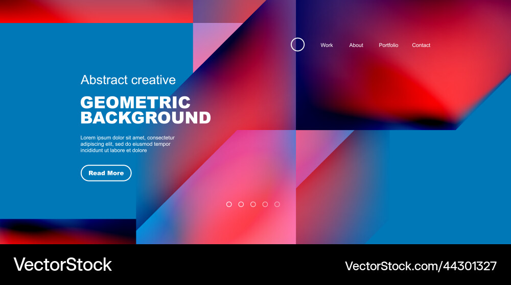 Triangles with fluid gradients abstract landing Triangles with fluid gradients abstract landing vector image