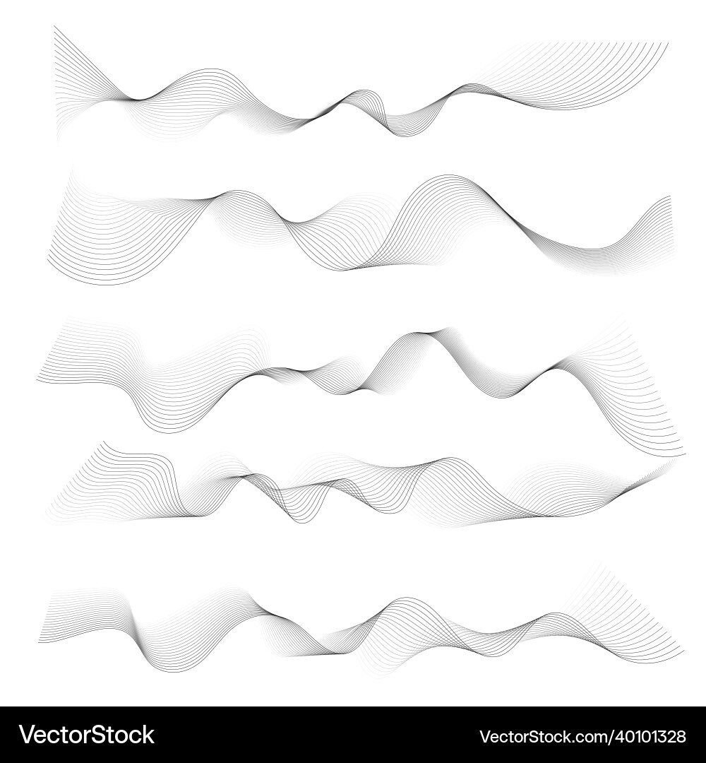 Abstract flowing wave lines background Royalty Free Vector