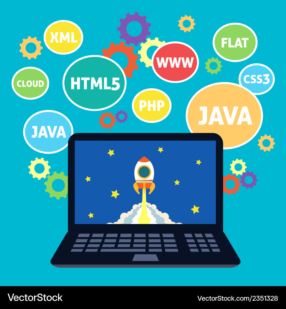 Code & Web Development vector image