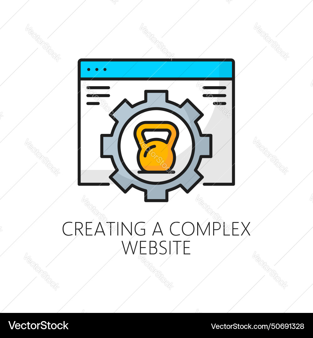 Creating complex website cms content management Creating complex website cms content management vector image