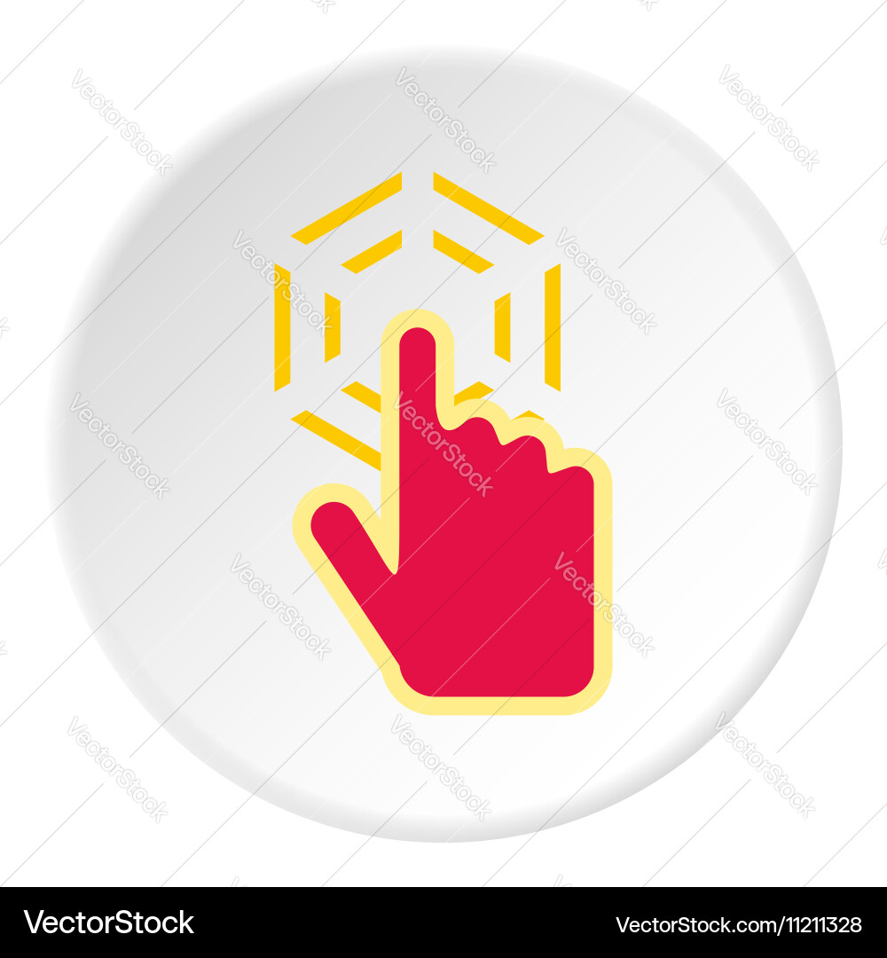 Cursor hand clicks icon flat style Vector Image