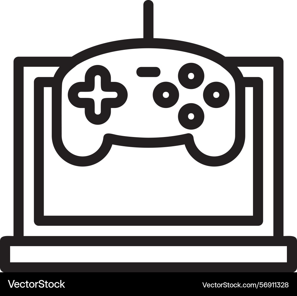 Game controller linear style icon design vector image