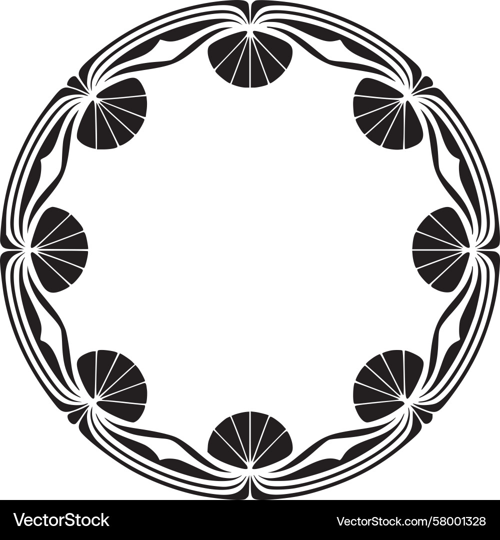 Interlocking Circular Shapes Vector Image