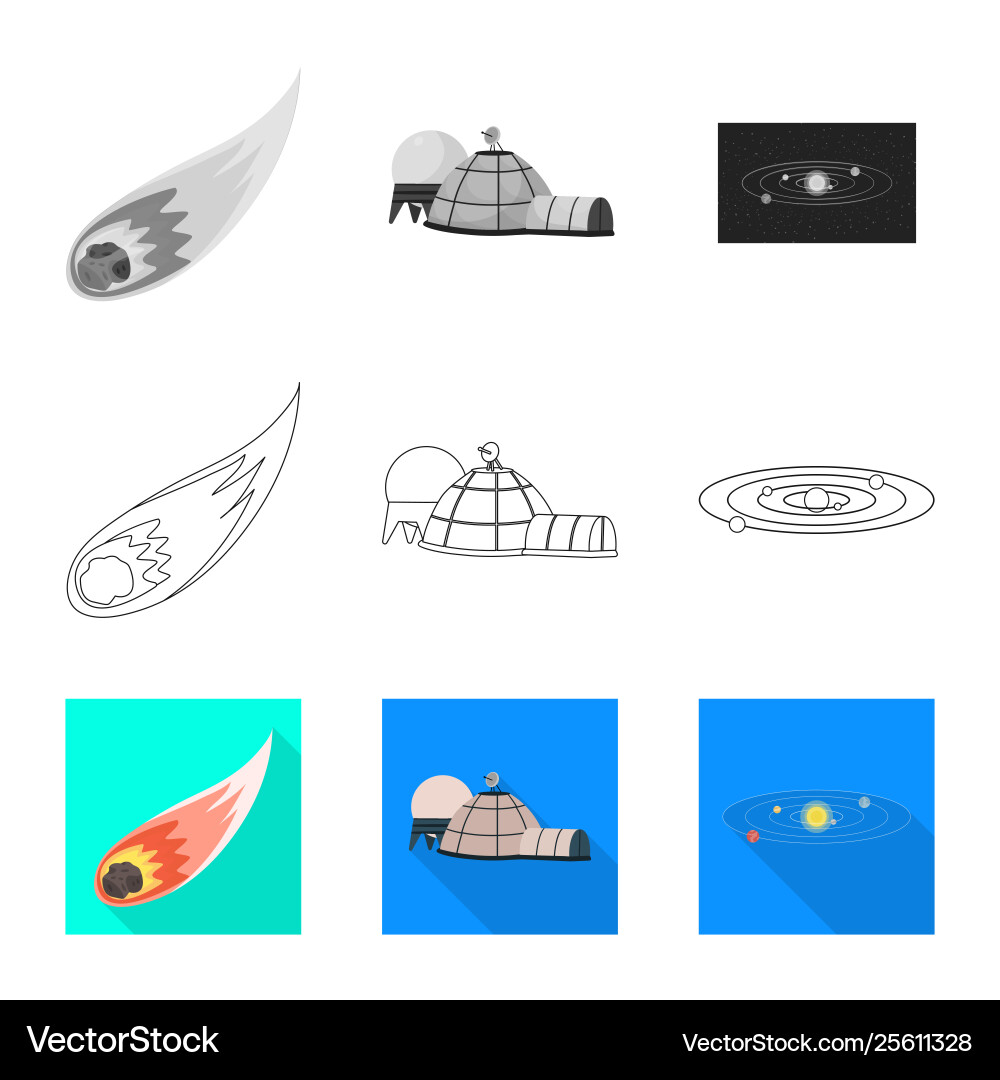 Isolated object astronomy and technology symbol Vector Image