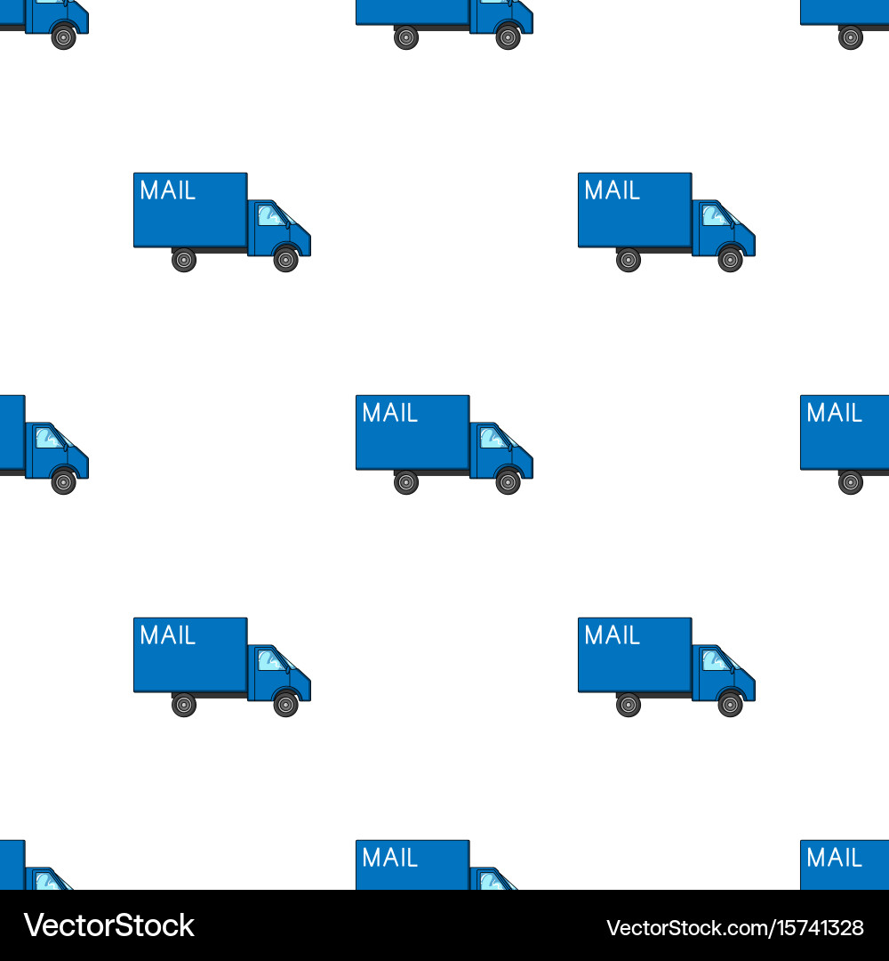 Mail machinemail and postman pattern icon Vector Image