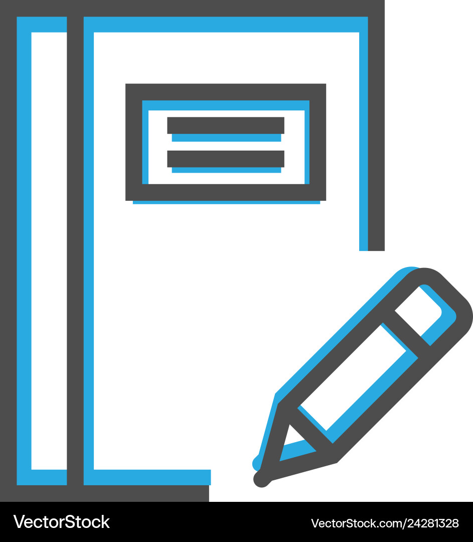 Notebook-Icon-Design-Interaktionslinie Notebook-Icon-Design-Interaktionslinie vektorbild