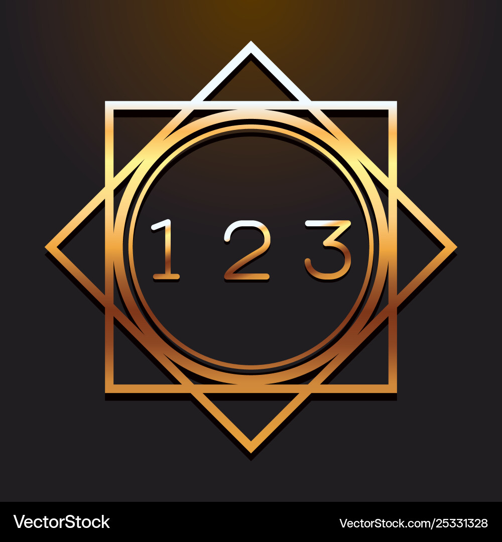 Number font vector image