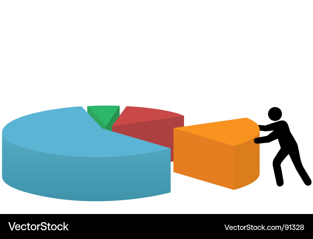 Pie Chart Data Visualization vector image
