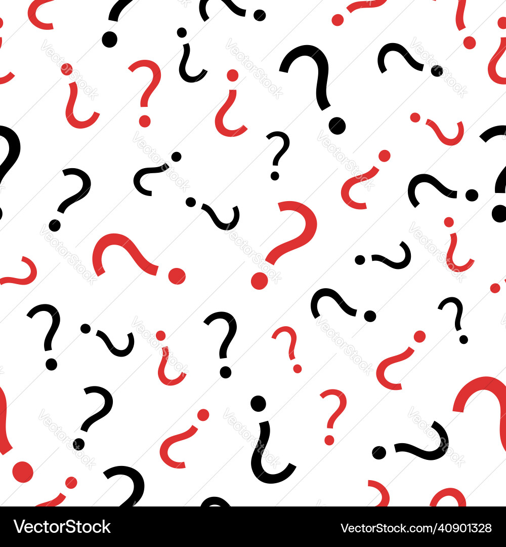 Question Mark Pattern vector image