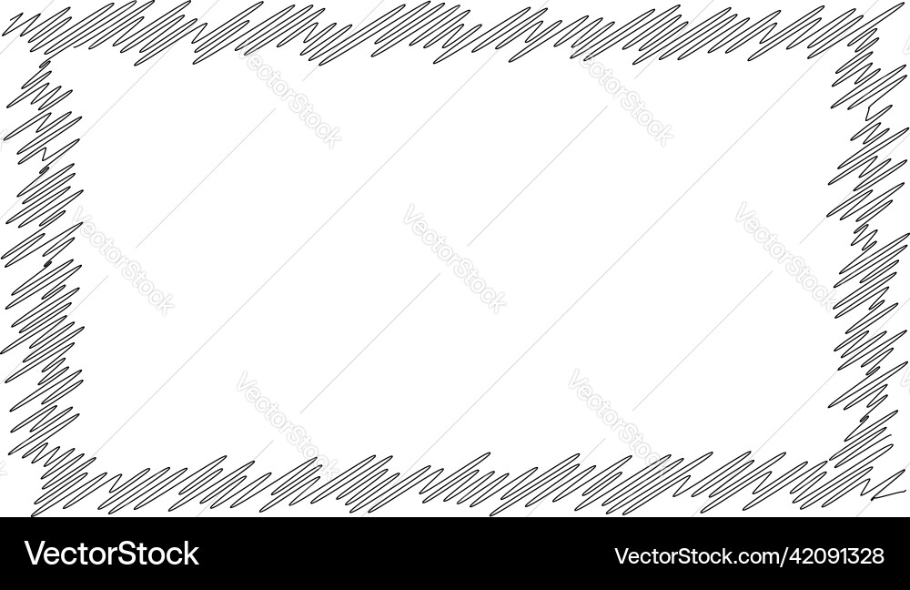 Scribble sketch lines rectangle plane squiggly Scribble sketch lines rectangle plane squiggly vector image