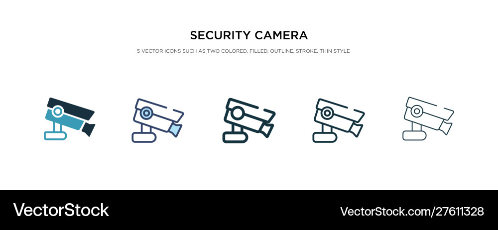 Security camera icon in different style two Security camera icon in different style two vector image