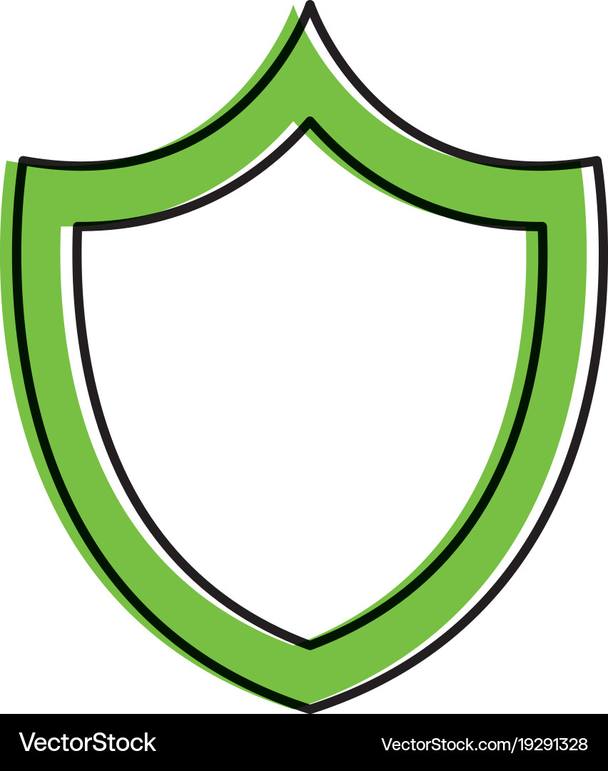 Shield with safe secure padlock vector image