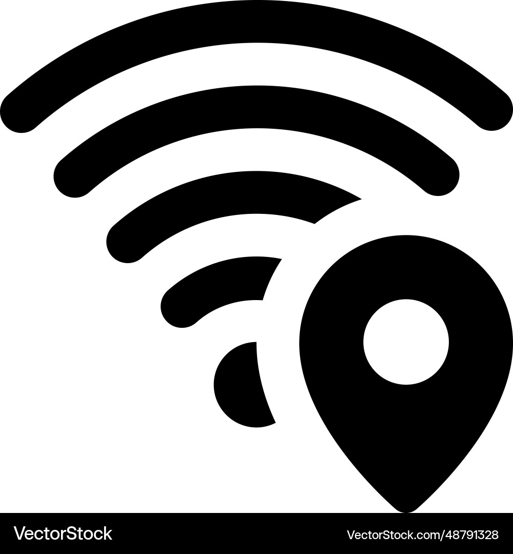 Tracking location easily with wireless connection vector image