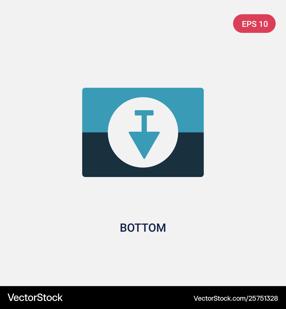 Two color bottom icon from user interface concept vector image