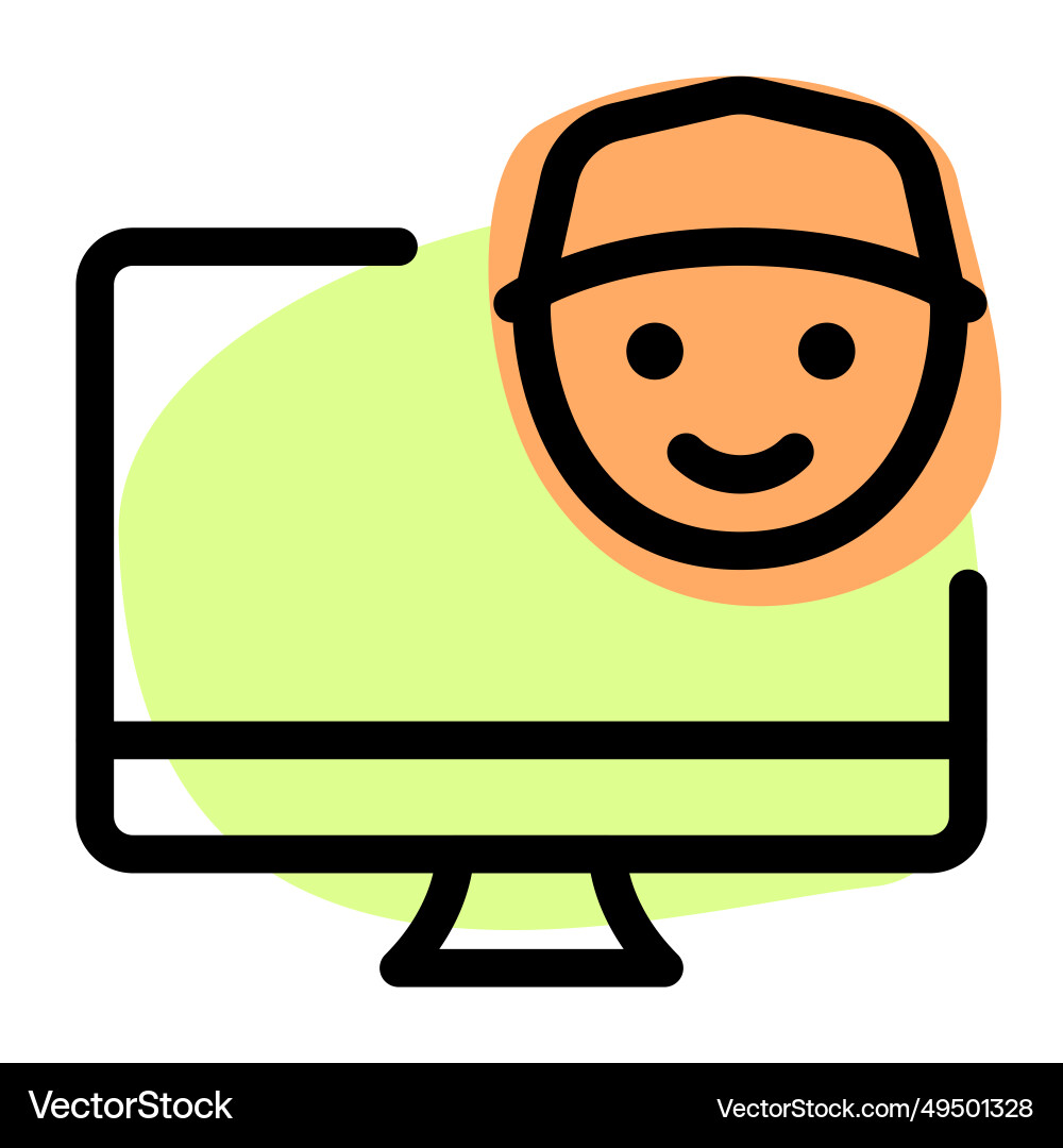 User managing system of computer Vector Image