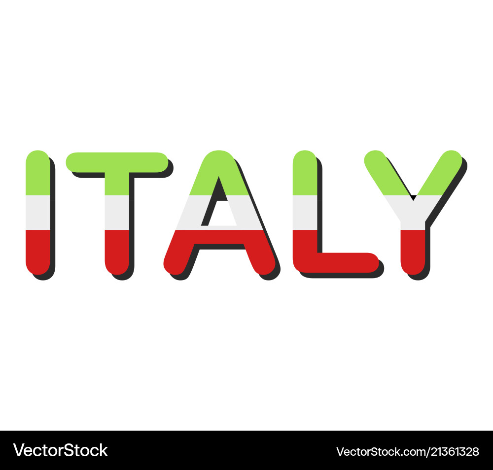 Word italy Word italy vector image