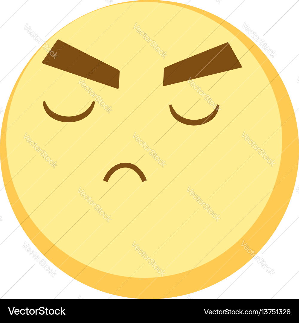 Yellow emoji icon for app game ui or web design Vector Image