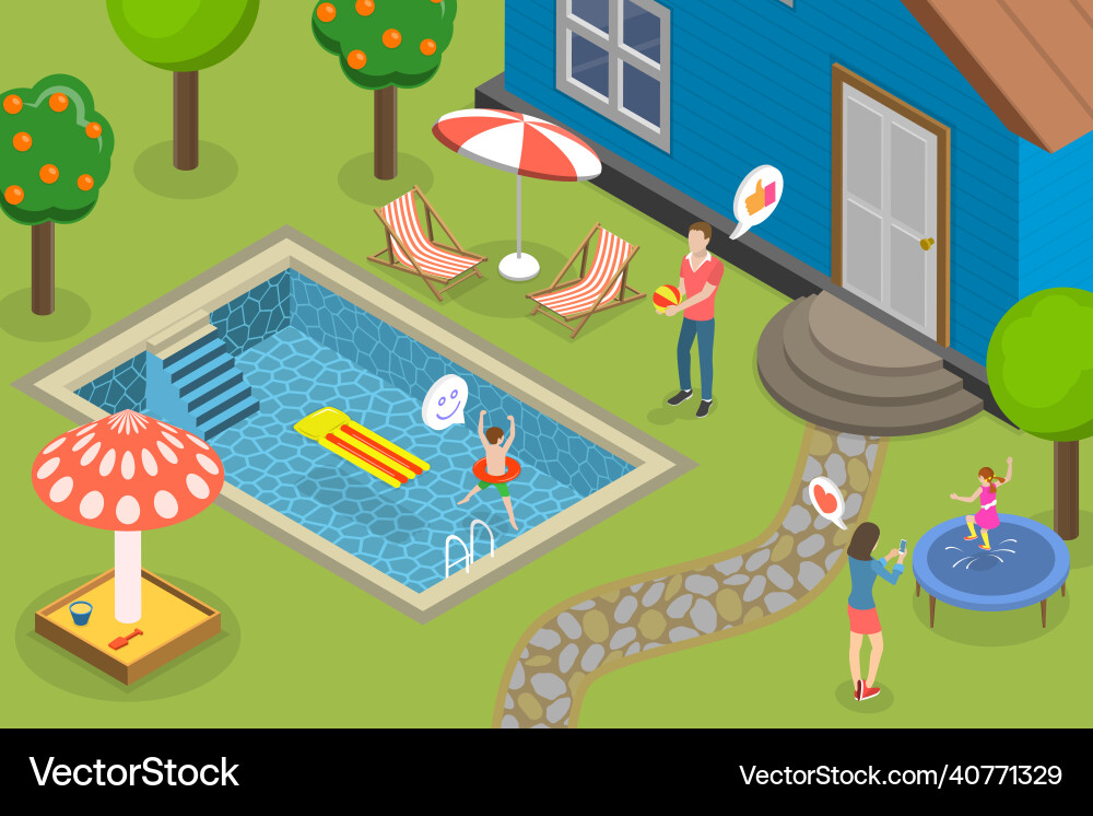 3d isometric flat conceptual Royalty Free Vector Image