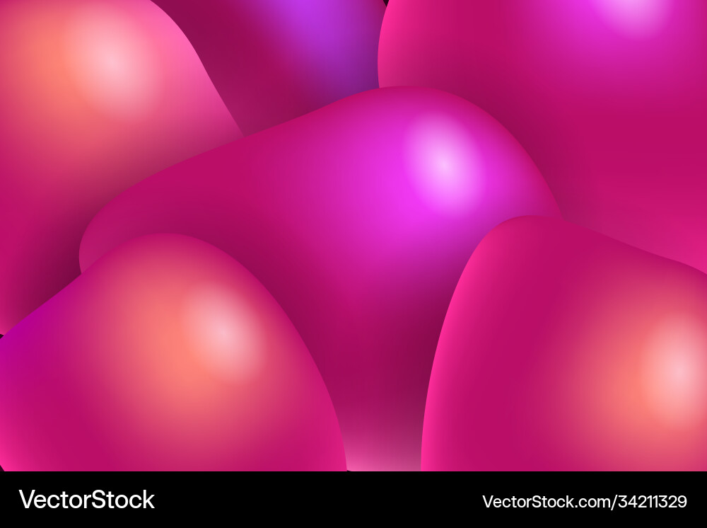 Abstract composition with pink objects Vector Image