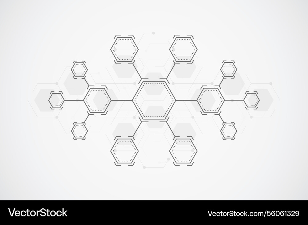 Abstract hexagonal molecular structures Abstract hexagonal molecular structures vector image