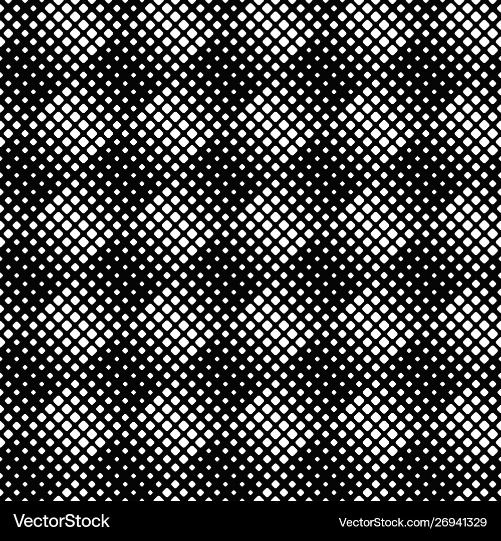 Abstract monochrome rounded square pattern vector image