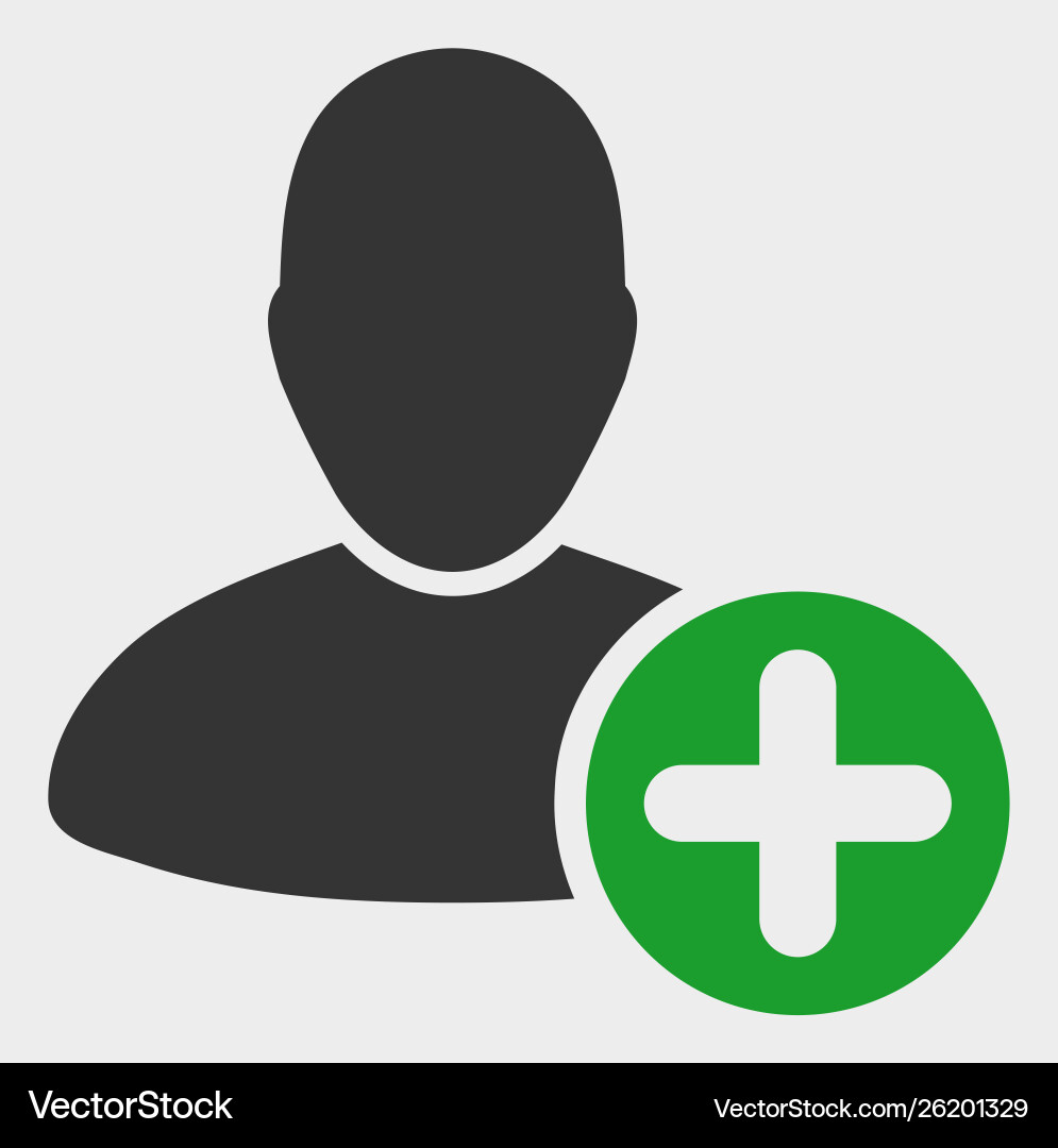 Add user icon Add user icon vector image