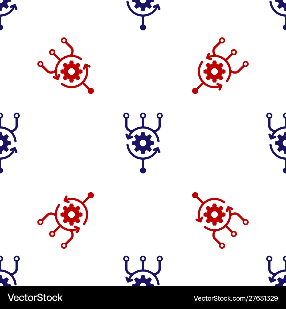 Blue and red algorithm icon isolated seamless Blue and red algorithm icon isolated seamless vector image