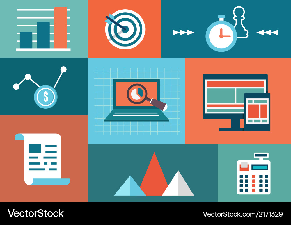 Business Analytics & Data Insights vector image