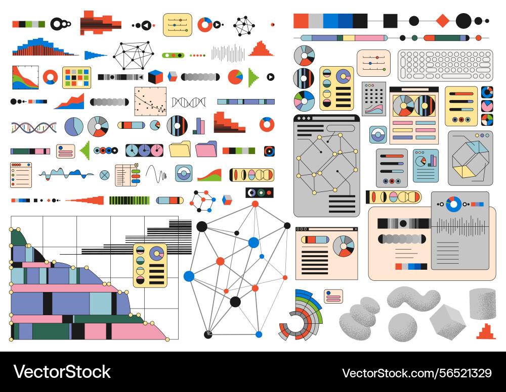 Data science design element Data science design element vector image