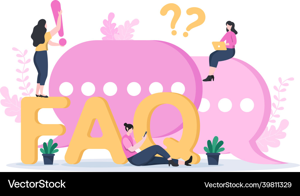 Faq or frequently asked questions for website Faq or frequently asked questions for website vector image
