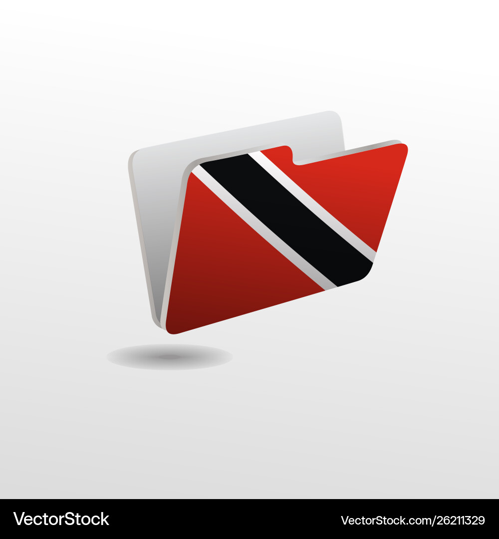 Folder with image flag trinidad Folder with image flag trinidad vector image